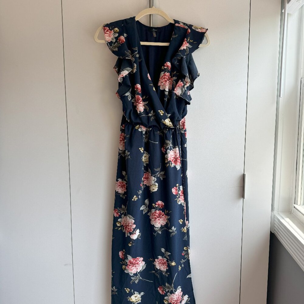 Soprano Midi Faux Wrap Floral Dress
